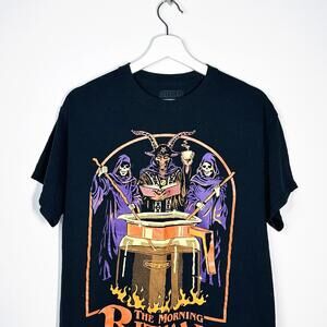 Steven Rhodes The Morning Ritual Adult Size M Black T-Shirt Coffee